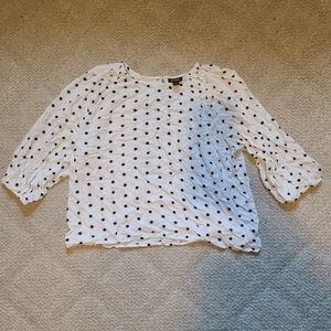 Black and white business casual shirt